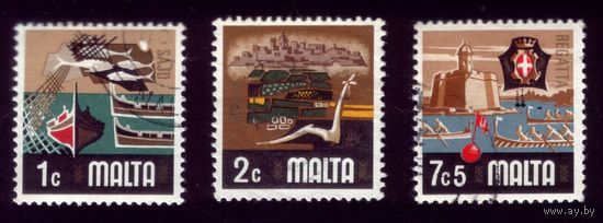 3 марки 1973 год Мальта 461,463,467