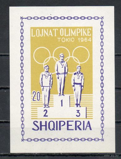 Олимпийские игры в Токио Албания 1964 год 1 б/з блок