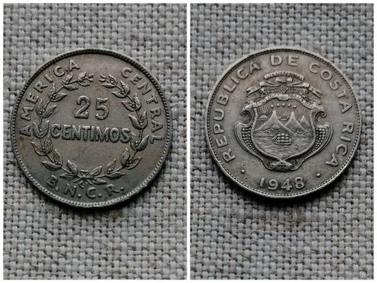Коста-Рика 25 сентимо 1948