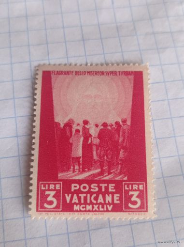 Ватикан 1945 года. Лик Иисуса Христа. В помощь беженцев и военнопленных.