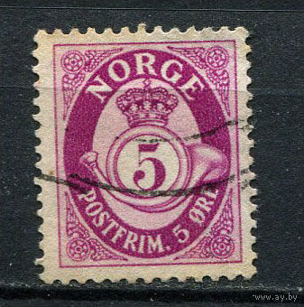 Норвегия - 1940/1941 - Цифры 5 O - [Mi.218] - 1 марка. Гашеная.  (Лот 57EC)-T5P5