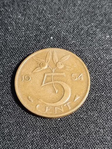 Нидерланды 5 центов 1954