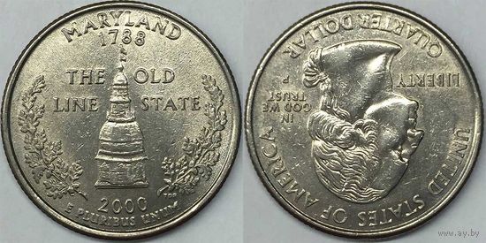 25 центов(квотер) США 2000г P, Мэриленд