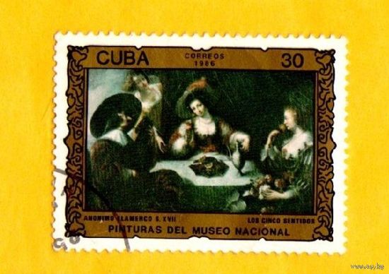 Распродажа!! Марка - Куба - 1986- Живопись. Национальный музей.