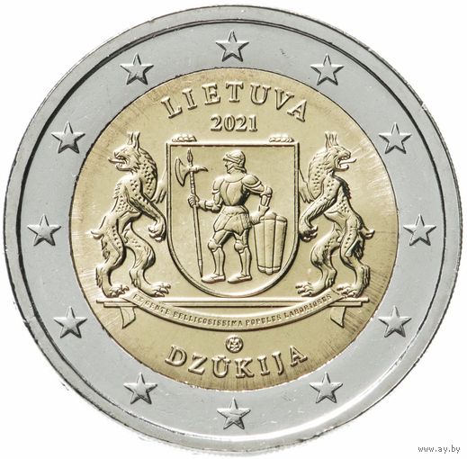 Литва 2 евро 2021 Литовские этнографические регионы - Дзукия