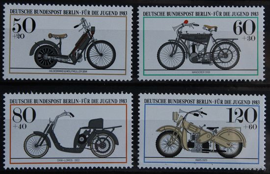 Мотоциклы, Германия (Берлин), 1983 год, 4 марки