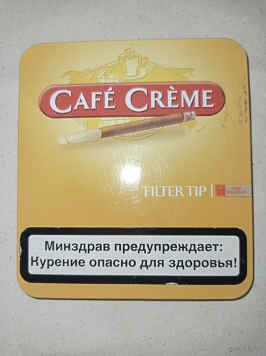 Жестяная коробочка от сигарилл, коробка от сигарет..Cafe Creme