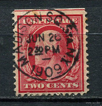 США - 1908/1910 - Джордж Вашингтон 2C - [Mi.163Dx] - 1 марка. Гашеная.  (Лот 32CC)