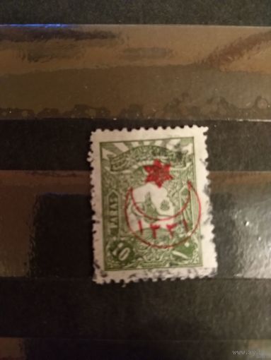 1915 Османская империя герб Мих # 284С редкая зубцовка лин12 оценка каталога 20 евро герб (3-2)