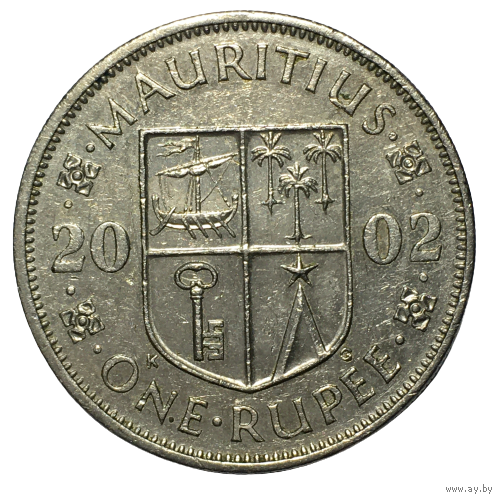 Маврикий 1 рупия, 2002