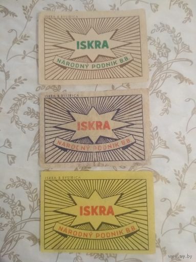 Спичечные этикетки. Словакия.  Искра. 1953-56 год