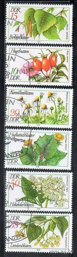 Лекарственные растения ГДР 1978 год серия из 6 марок