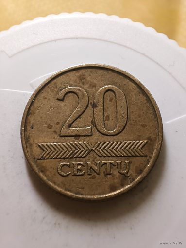 Литва 20 центов 2007 год