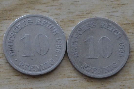 Германия 10 пфеннигов 1896 D