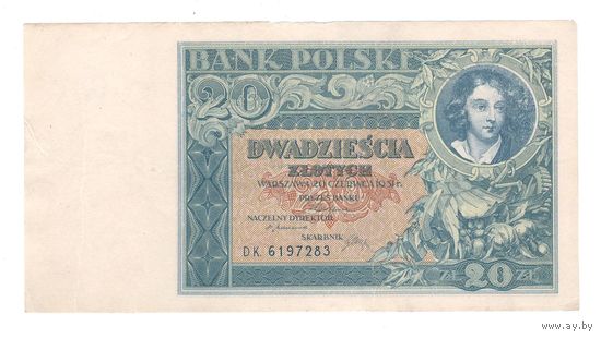 Польша 20 злотых 1931 года. Неплохой сохран