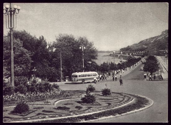 1954 год Киев Вид на набережную Днепра