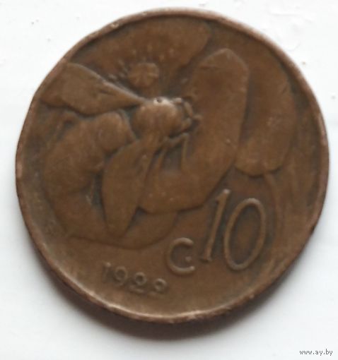 Италия 10 чентезимо, 1922 2-11-5