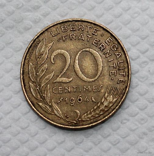 Франция 20 сантимов, 1964