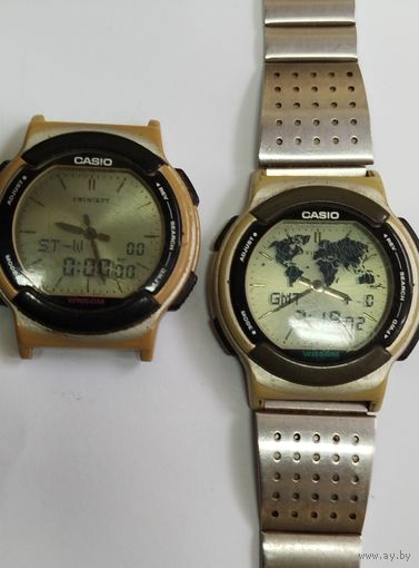 Редкие часы "Casio" оригиналы 2 шт одним лотом старт с 10 рублей!