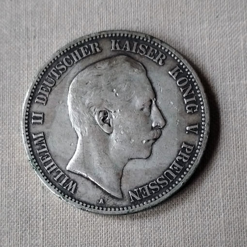 5 марок 1908 год, Пруссия, А. XF.