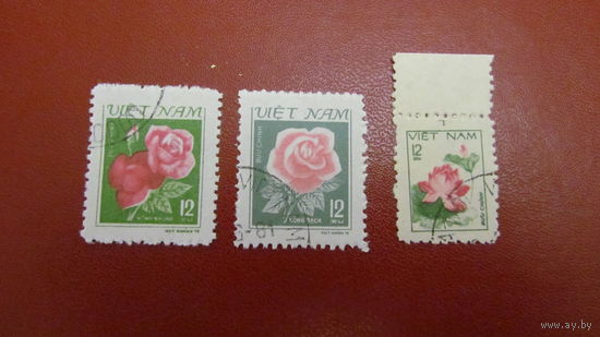 Вьетнам. 1980г. Розы * [Mi1125-1127] полная серия (1,50 e)