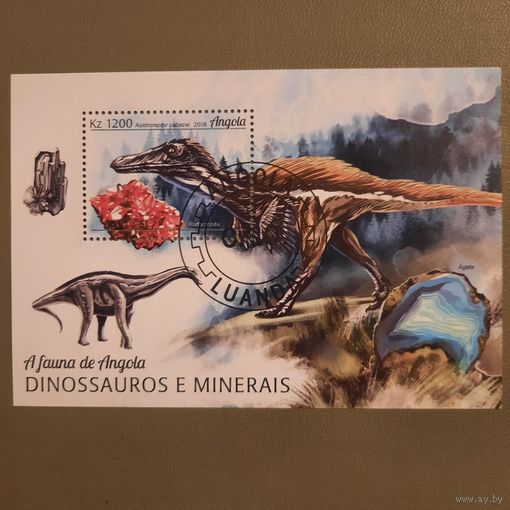 Ангола 2018. Динозавры. Блок