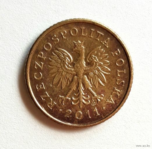 Польша. 1 грош 2011 г.