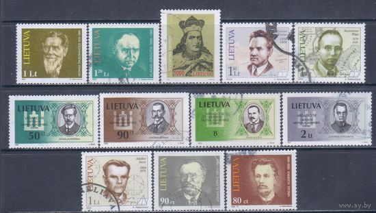 [2780] Литва.Известные люди Литвы. 12 гашеных марок.