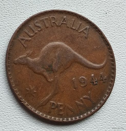 Австралия 1 пенни, 1944 Точка после "PENNY" 2-17-4