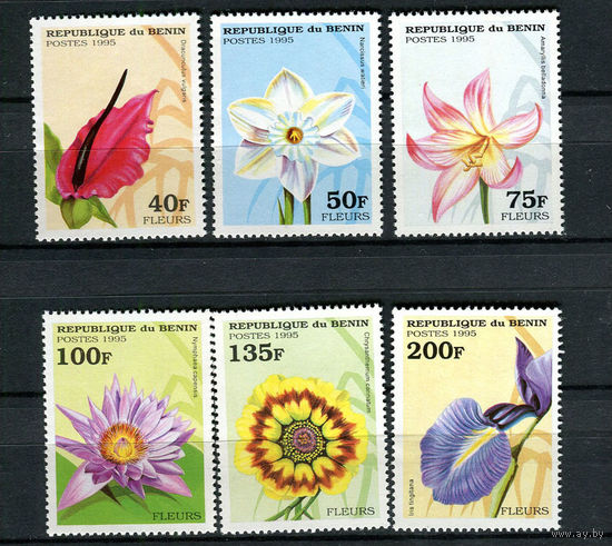 Бенин - 1995 - Цветы - [Mi. 697-702] - полная серия - 6 марок. MNH.