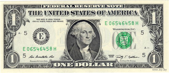 США, 1 $, 2009 г., "Е", Вирджиния, UNC