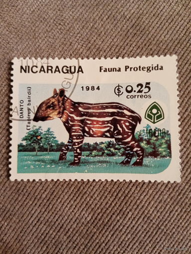 Никарагуа 1984. Фауна. Danto. Tapirus bairdil