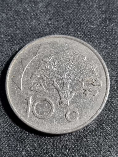 Намибия 10 центов 1998