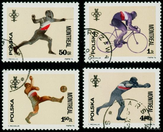 Олимпийские игры Польша 1976 год 4 марки