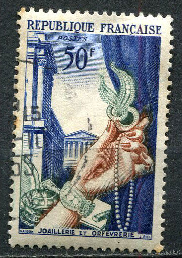 Франция - 1954 - Драгоценности 50F - [Mi.999] - 1 марка. Гашеная.  (Лот 50EM)-T7P7
