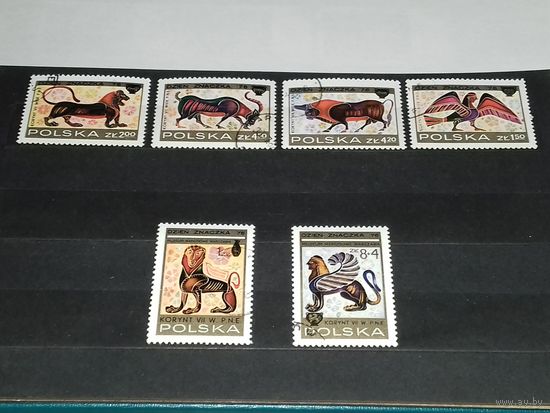 Польша 1976 День почтовой марки. Роспись Коринфских ваз. Полная серия 6 марок