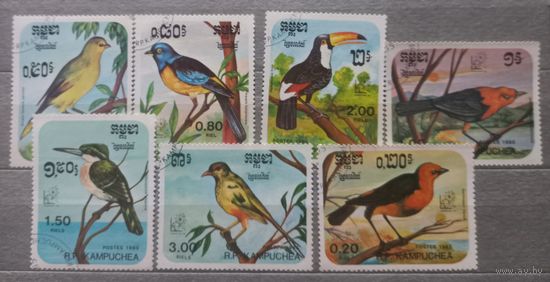Камбоджа. 1985г. Фауна. Птицы.