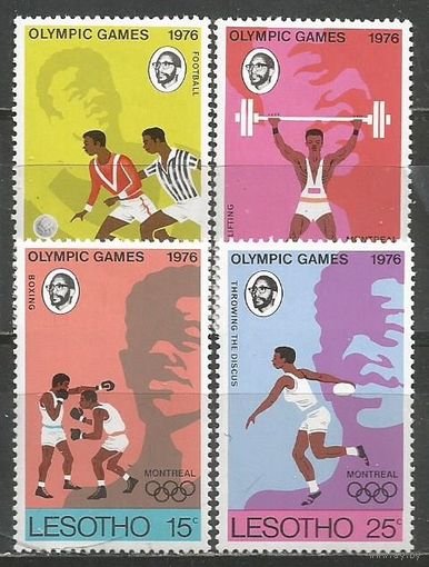 Лесото. Олимпиада Монреаль'76. 1976г. Mi#209-12. Серия.