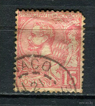 Монако - 1891/1894 - Принц Альберт I 15С - [Mi.15] - 1 марка. Гашеная.  (Лот 91Dj)