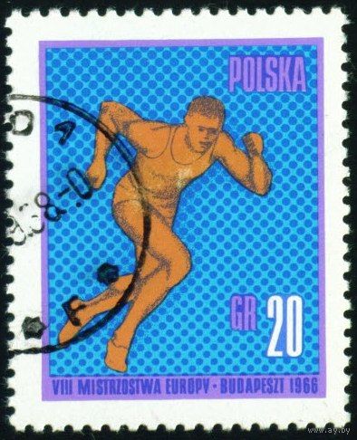 Чемпионат Европы по легкой атлетике Польша 1966 год 1 марка