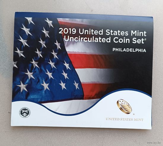 США. Годовой набор монет 2019г.Филадельфия.