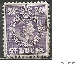Сент-Люсия. Король Георг VI. 1938г. Mi#105.