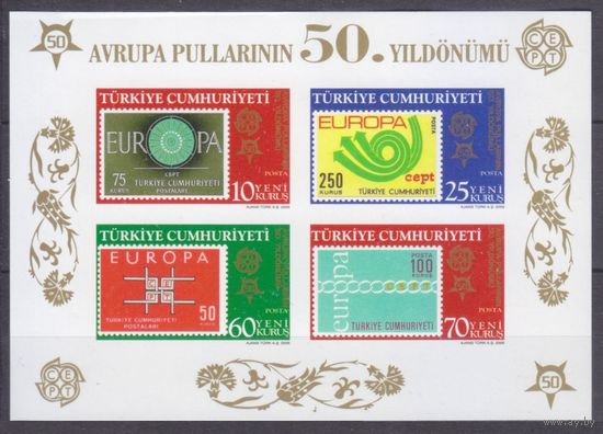 2005 Турция 3491-3494/B58b 50 лет Европейскому Союзу 15,00 евро