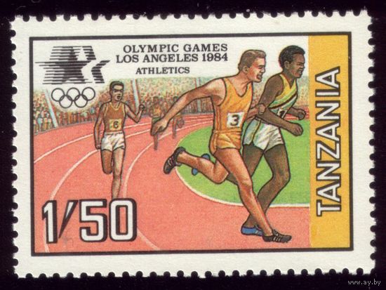 1 марка 1984 год Танзания Олимпиада 243