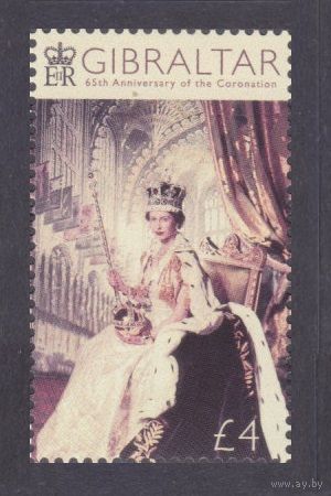2018 Гибралтар 1856 г. 65 лет коронации Елизаветы II 10,50 евро