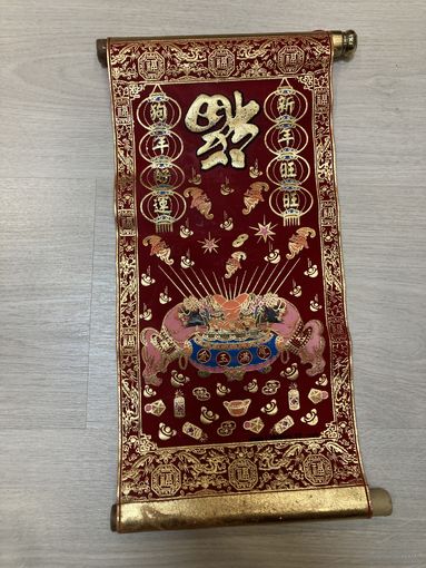 Китайский свиток на ткани