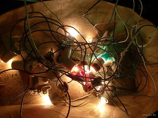 Электро-гирлянда елочная в виде свечей  ( из СССР)