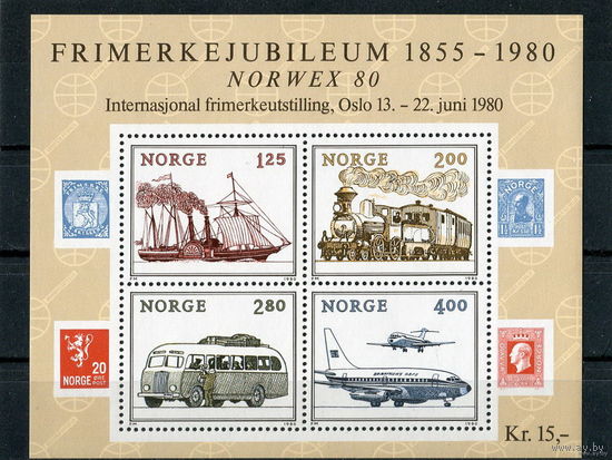 Норвегия. Транспорт - блок. Филвыставка-Norwex-80".