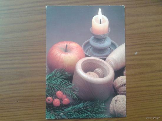 Чехословакия 1990 новогодний натюрморт, прошло почту