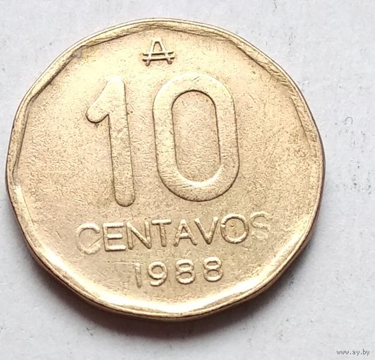 Аргентина 10 песо, 1988 4-15-5